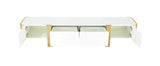 Larvik TV Stand White w/ Gold Frame