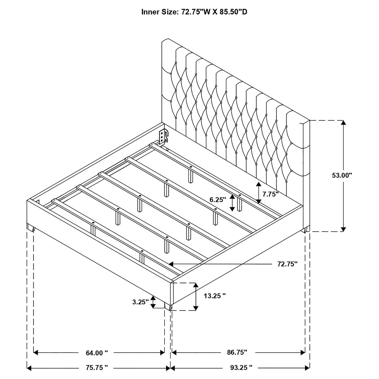 Chloe Panel Bed