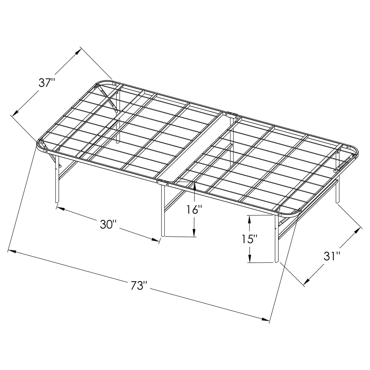 Mabel Foldable Platform Bed Frame