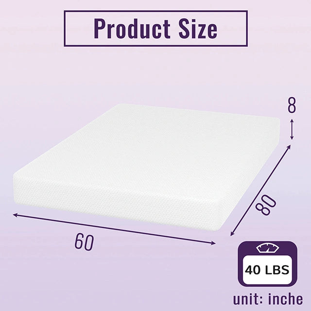 Nasturtium 8" Bamboo Charcoal Infused Memory Foam