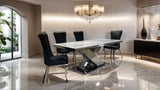 Basilicata Gold Chair (2/CTN) White, Gray, & Black