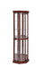 Appledale 6-shelf Corner Curio Cabinet Medium Brown image