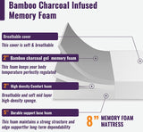 Nasturtium 8" Bamboo Charcoal Infused Memory Foam