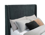 Preston Wingback Bed with Flame Visualizer and Bluetooth Speaker