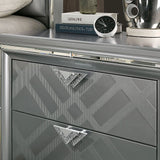 Emmeline Bed Silver & White
