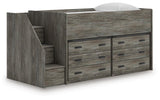 Frandern Loft Bed with Drawer Storage