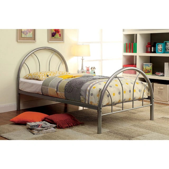 Rainbow Full Bed Black, White, Silver, Black, & Green