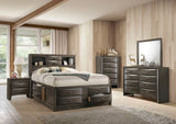 Zosimo Bed Black, Chrome, & Grey