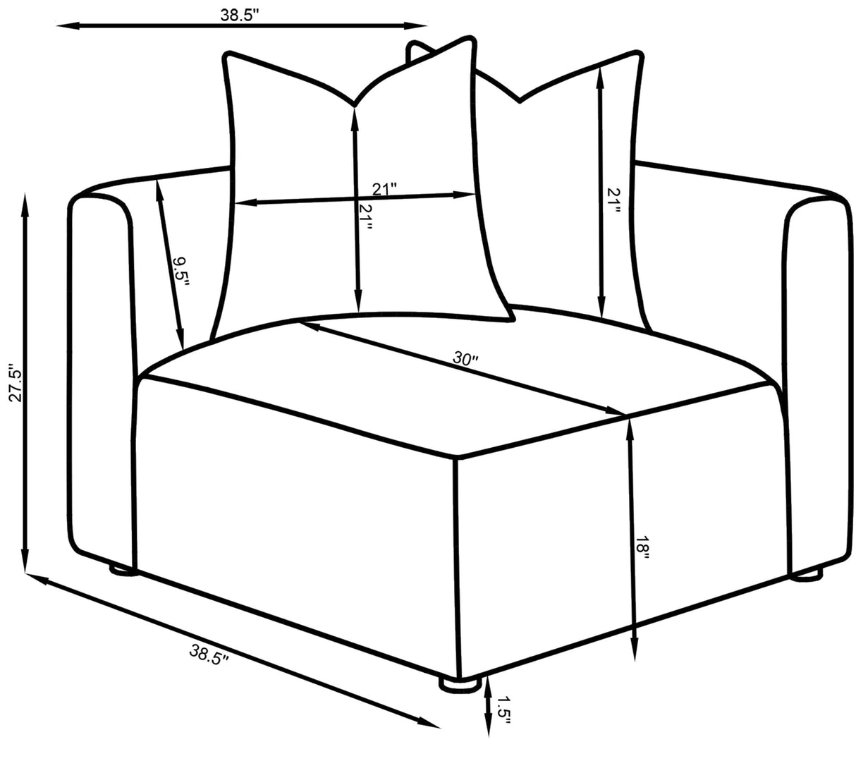 Jennifer Upholstered Corner Chair