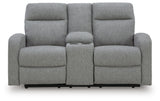 Gauntlet Reclining Loveseat with Console
