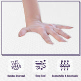 Nasturtium 8" E.King Bamboo Charcoal Infused Memory Foam