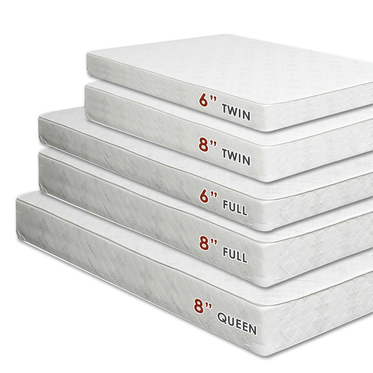 Daisy White 6" Bunkie Board Combo Mattress