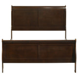 Louis Philippe Sleigh Panel Bed