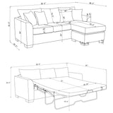 Storey Fold-Out Sleeper Sectional Sofa