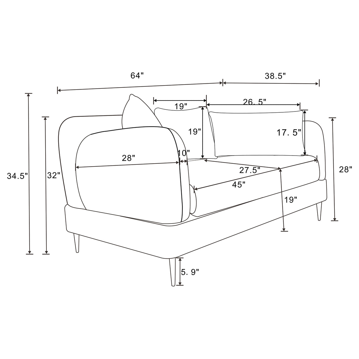 Jade Loveseat