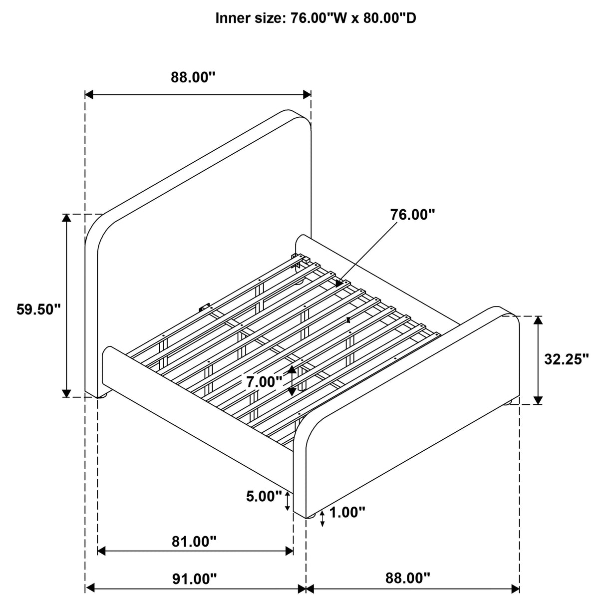 Wren Panel Platform Bed