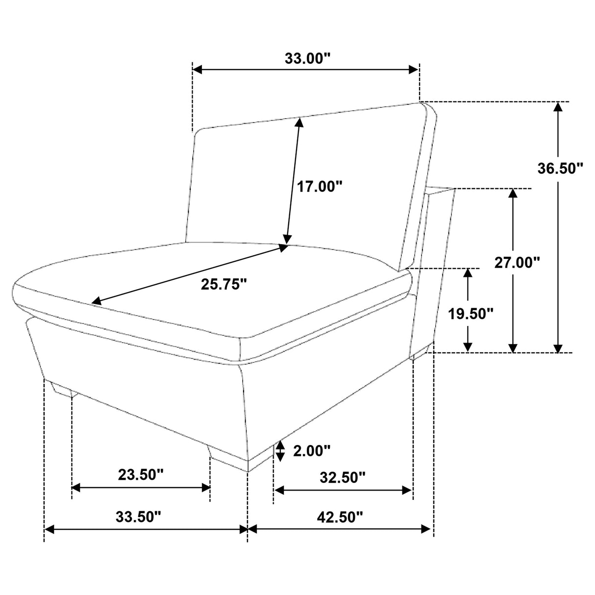 Lakeview Armless Chair