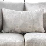 Benigno Love Seat Silver & Gray
