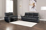 Bienne Loveseat Manual Recliner White & Black