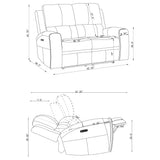 Brickston Triple Power Reclining Sofa Set
