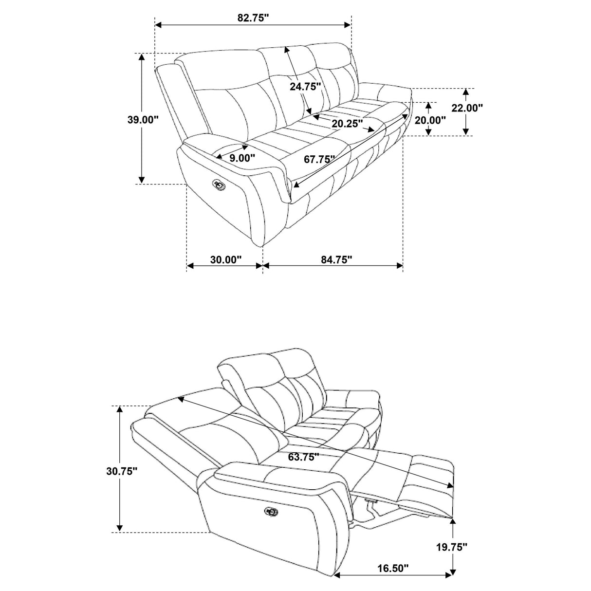 Lawrence Reclining Sofa Set
