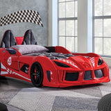 Trackster Bed White, Red,, Black, & Blue