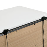 BIRSFELDEN Cal.King, E.King, & Queen Bed w/ Drawers, White