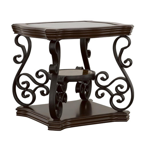 Laney End Table Deep Merlot and Clear image