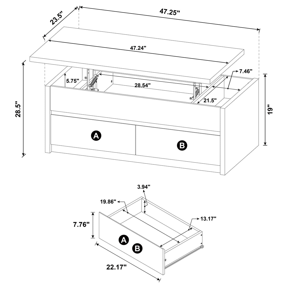Knapp Lift-Top Coffee Table