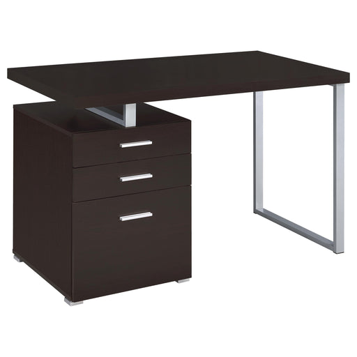 Brennan 3-drawer Office Desk Cappuccino image