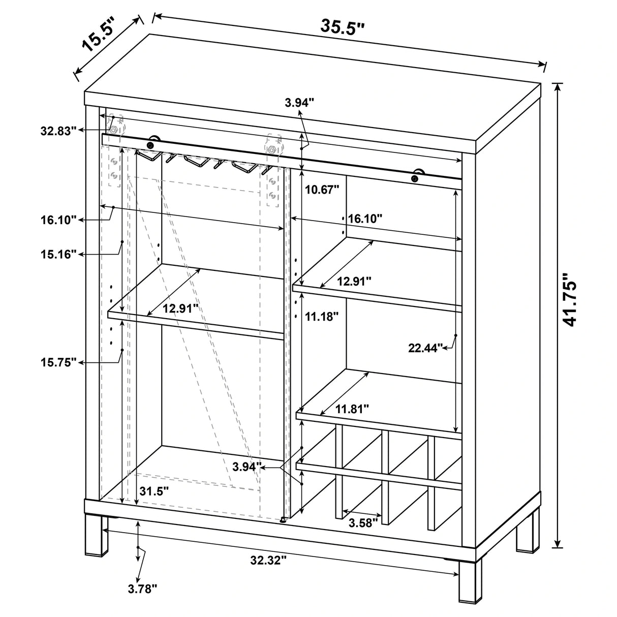 Arlington Bar Cabinet
