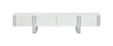 Larvik TV Stand White w/ Silver Frame