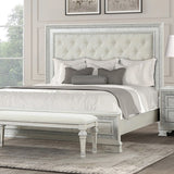 Stella Mia E.King & Queen Bed White & White