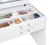 Danbury Makeup Vanity Table with LED Mirror and Stool