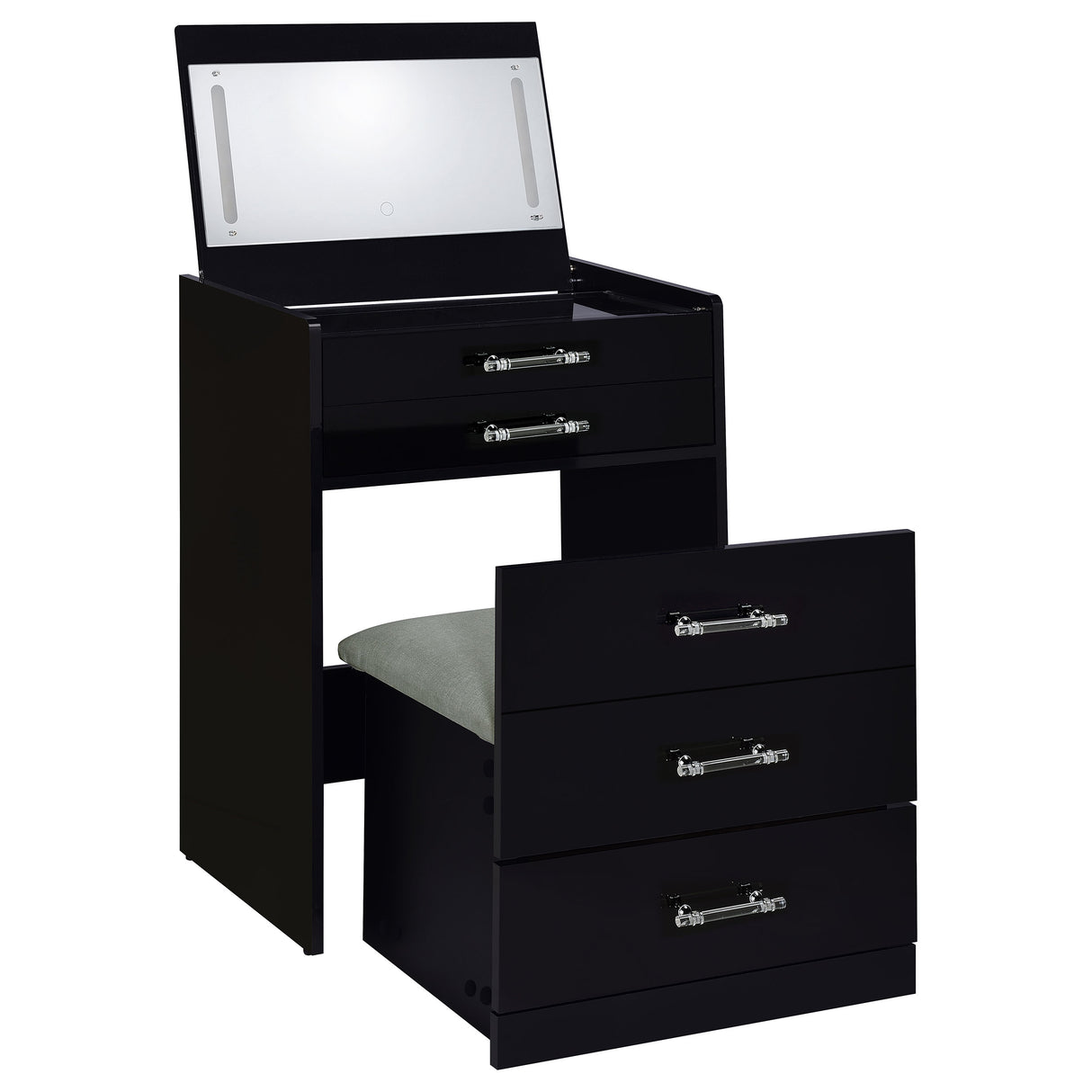 Danbury Makeup Vanity Table with LED Mirror and Stool