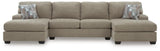 Newellen Sectional with Double Chaise
