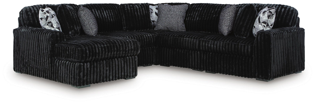 Midnight-Madness Sectional with Chaise
