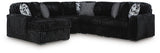 Midnight-Madness Sectional with Chaise