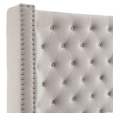 ROSABELLE E.King & Queen Bed, Black, Gray, & Ivory,