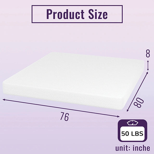 Nasturtium 8" Bamboo Charcoal Infused Memory Foam