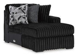 Midnight-Madness Sectional with Chaise