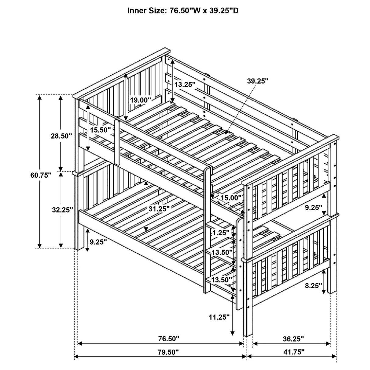 Chapman Bunk Bed with Mattress