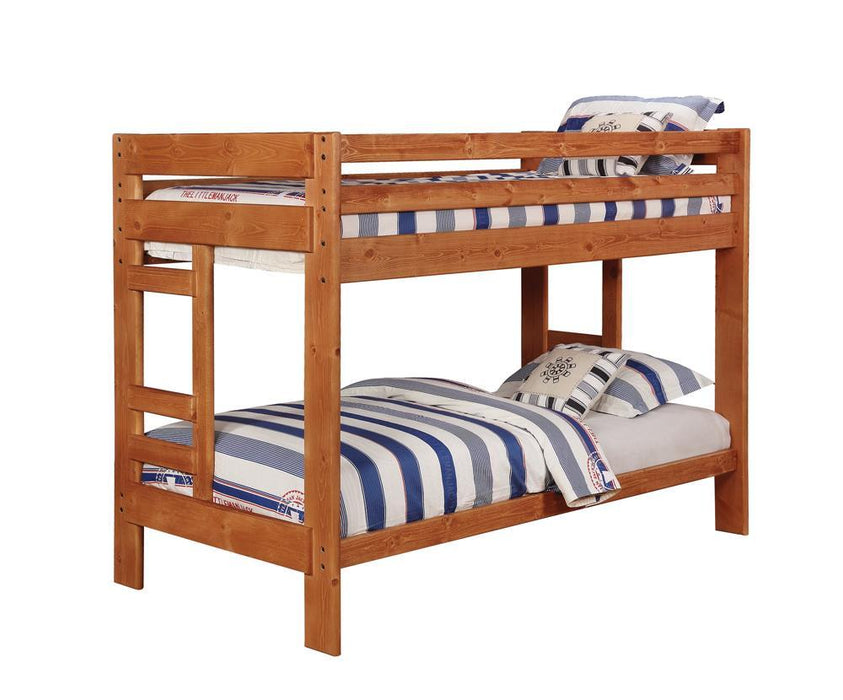 Wrangle Hill Amber Wash Twin over Twin Bunk Bed
