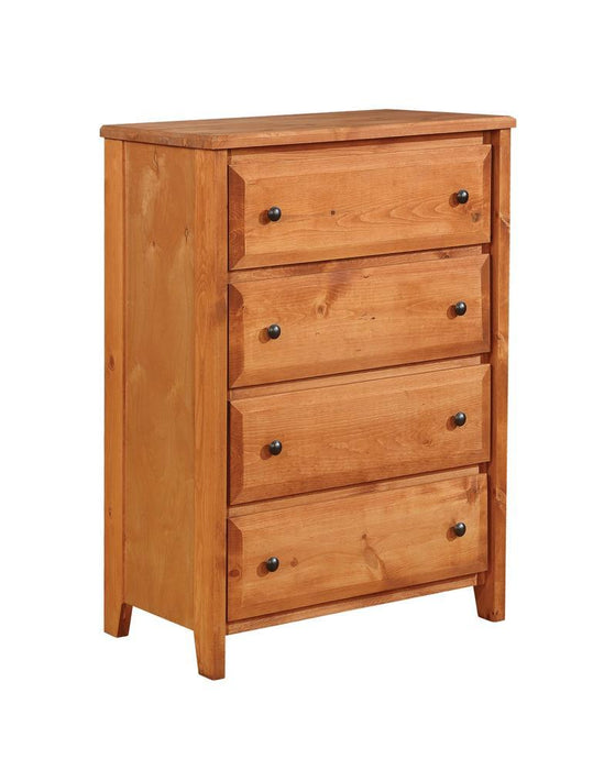 Wrangle Hill Amber Wash Four Drawer Chest