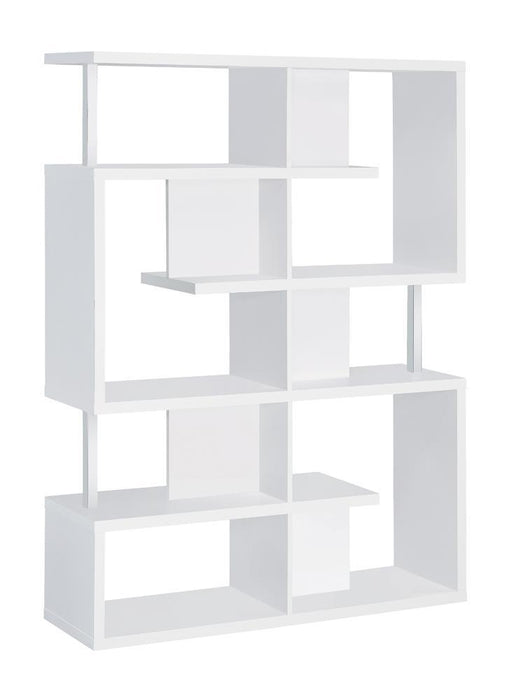 Transitional White Bookcase