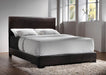 Conner Queen Upholstered Panel Bed Black and Dark Brown - M&M Furniture (CA)