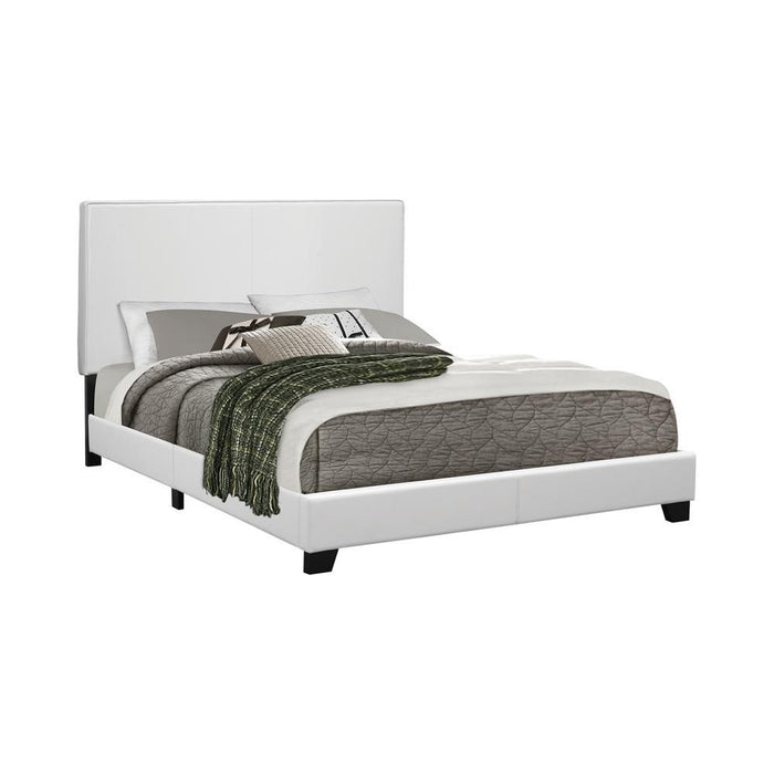 Mauve Twin Upholstered Bed White - M&M Furniture (CA)