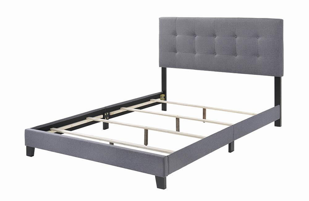 Mapes Tufted Upholstered Queen Bed Grey - M&M Furniture (CA)