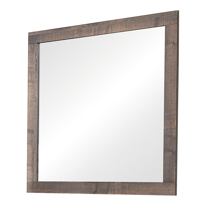Frederick Square Dresser Mirror Weathered Oak - M&M Furniture (CA)