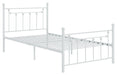 Canon Twin Metal Slatted Headboard Platform Bed - White - M&M Furniture (CA)